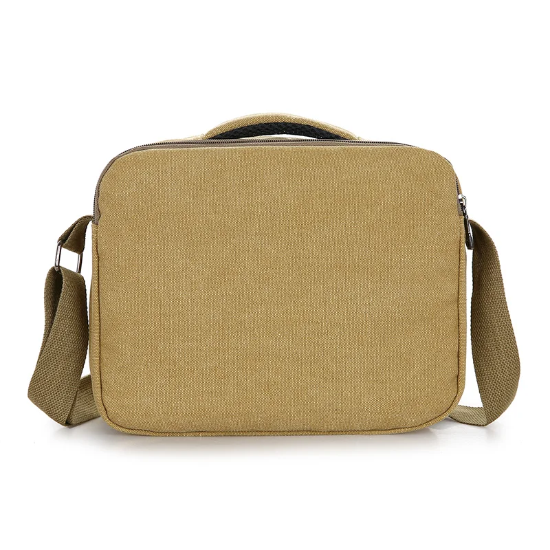 Tanie Tornistry dla mężczyzn College styl 100% bawełna torba kurierska z płótna stałe Joker Crossbody torba praktyczne duża pojemność torba na ramię