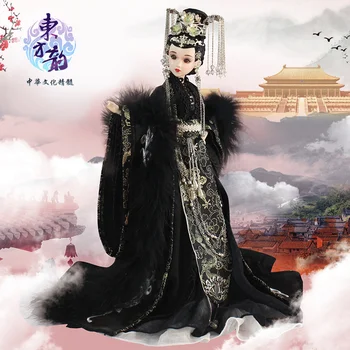 

Joint Body BJD East Charm Chinese Style With Black Clothes, Stand & Box 35cm Xuanlin F&D toys Special design Free Shipping