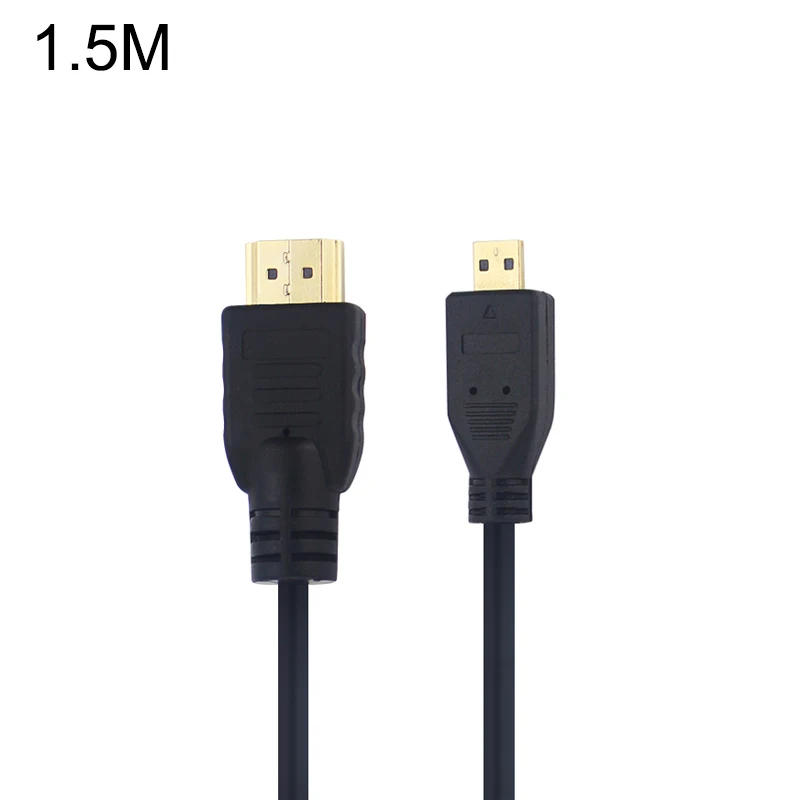 

Micro HDMI to HDMI Cable V1.4 1.5M Male to Male Gold Plated HDMI Adapter Cord for Tablet HDTV Android Phone Raspberry Pi 4