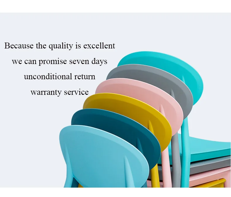 Clearance Modern Home Back Plastic Chair Chinese Craft PP Plastic Restaurant Applicable Dining Chair Leisure Bedroom Study Office Chair 3