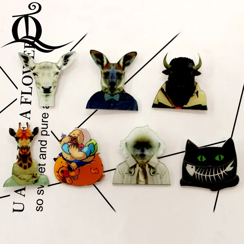 

mix HOT 1PCS cartoon brooch deer Icons On backpack Acrylic Badges Cartoon Pin Badges For Clothes Decoration Badge 25