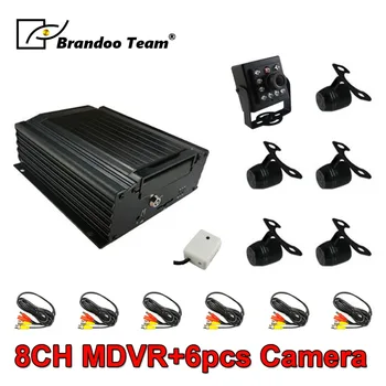 

960H 8 Channel Mobile DVR With 6 Car Camera for Bus Taxi Truck