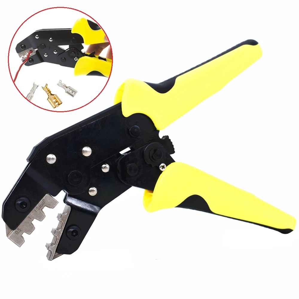 

Wire Crimper 26-16 AWG 0.14-1.5 mm2 Engineering Ratchet Terminal Crimping Pliers Bootlace Ferrule Cord End Blocks Hand Tools