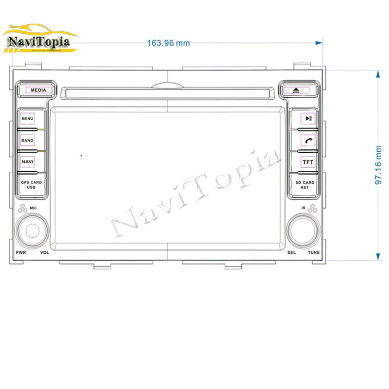 Top NAVITOPIA 4G RAM 32G ROM Octa Core Android 9.0 Car DVD Radio Multimedia Player GPS Navigation for Hyundai I20 2008- 13