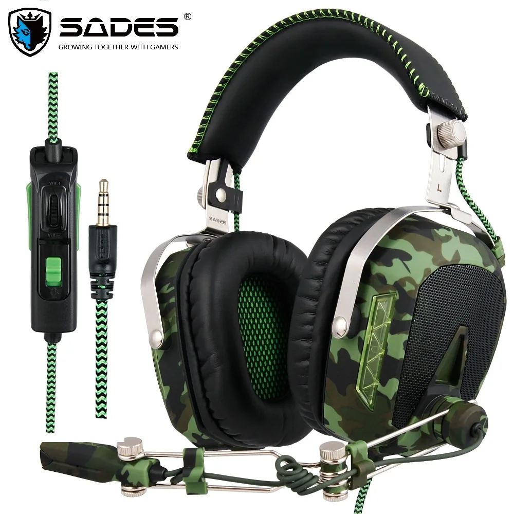 SADES SA926T 3 5mm Gaming Headset Headphones For Xbox One Mobile Phone Mac Laptop PC Camouflage