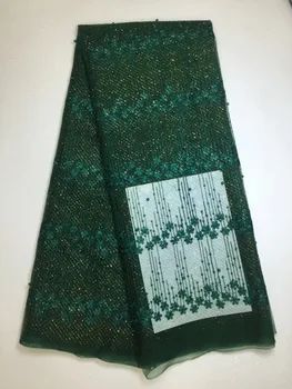 

New Designs African French Lace Fabric High Quality Nigeria French Net Lace 2017 With Stones and Beaded For Women D17162