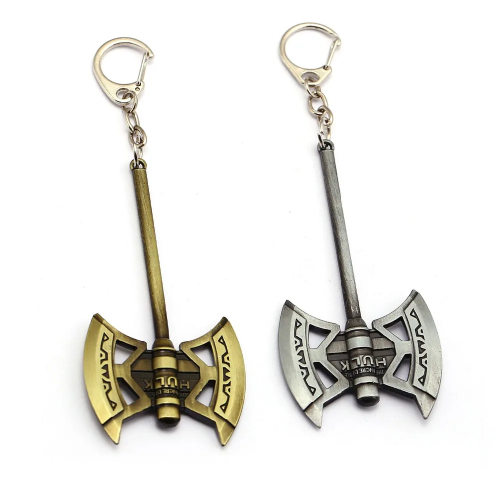 

New Thor Ragnarok Hulk axe keychain Avengers 4 thor marvel iron man Superhero keyring key chains