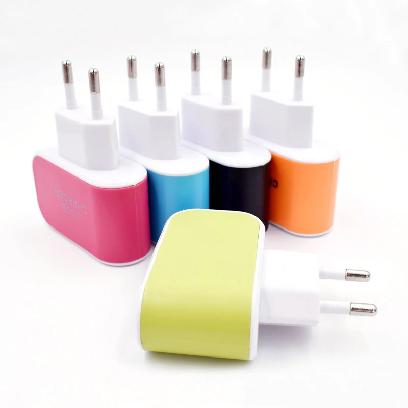 

Universal 5V2A 3 Ports USB Mobile Phone Charger Travel Wall Power Adapter Fast Charger Charging For Iphone Xiaomi Smartphone
