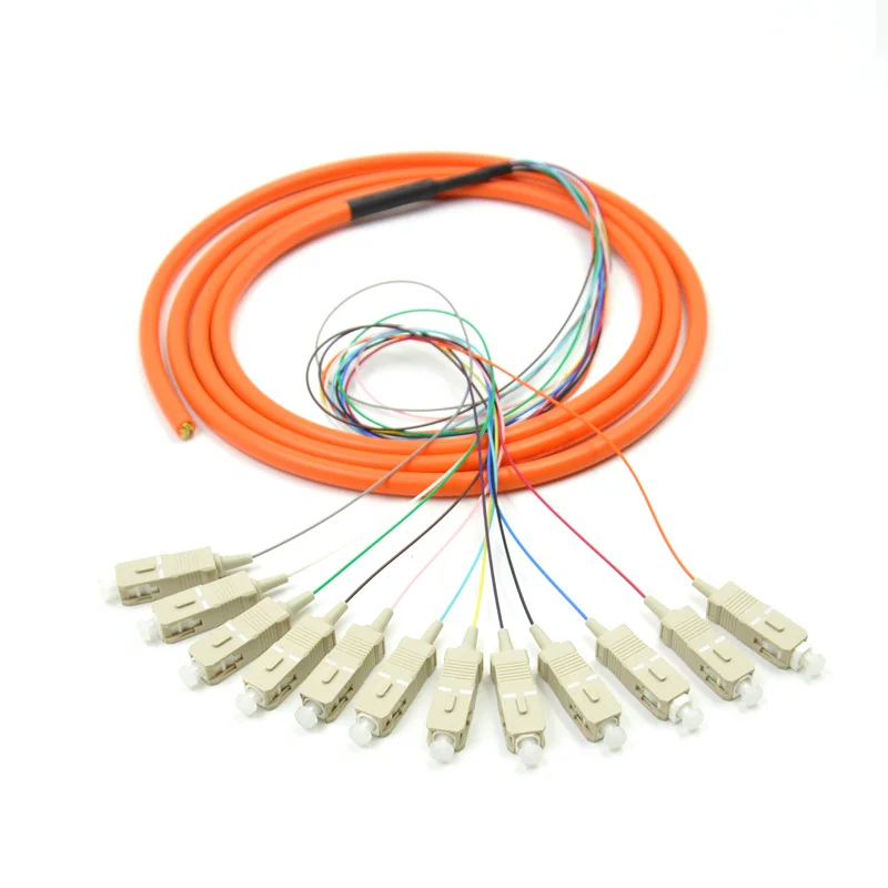 

12 Strand 62.5/125 Fiber Optic Pigtails 1.5m SC/APC Multimode