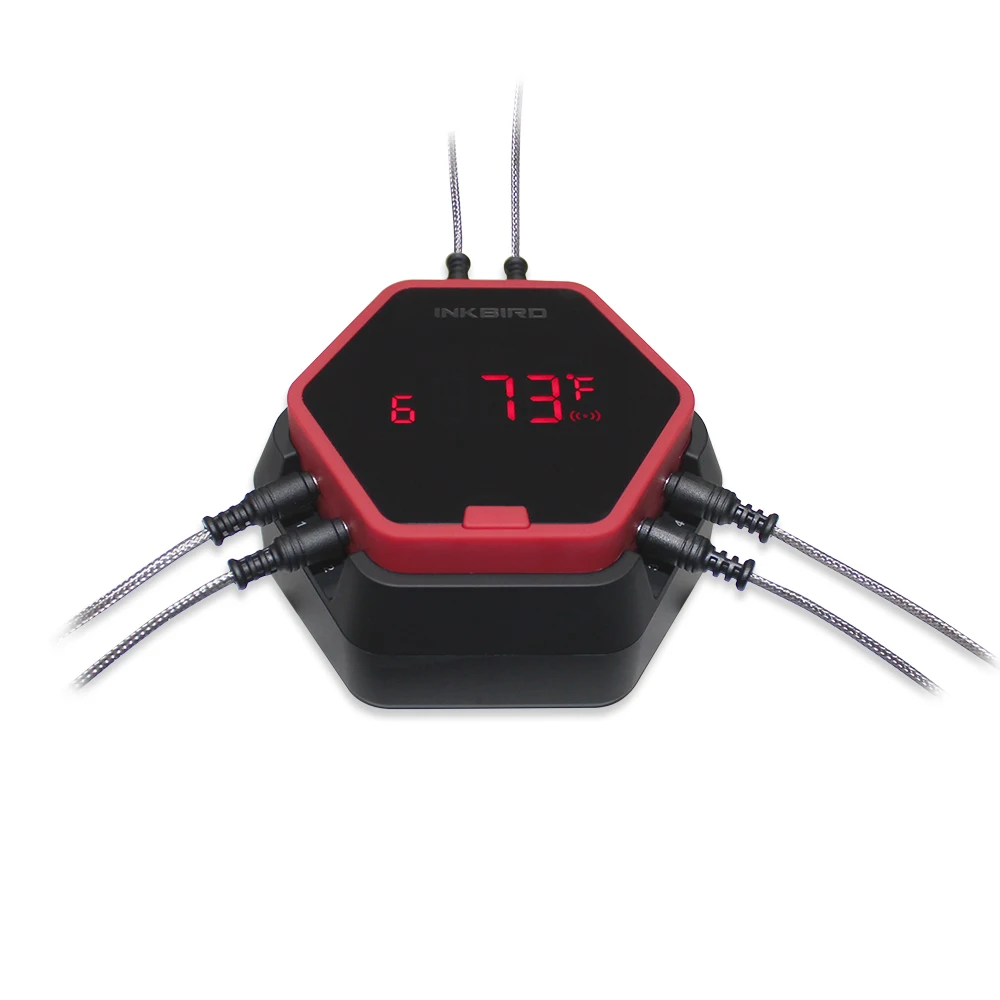 

Inkbird Wireless BBQ Thermometer Digital Smoker Cooking Meat Food Oven Grilling Thermometer With Timer Function IBT-6X