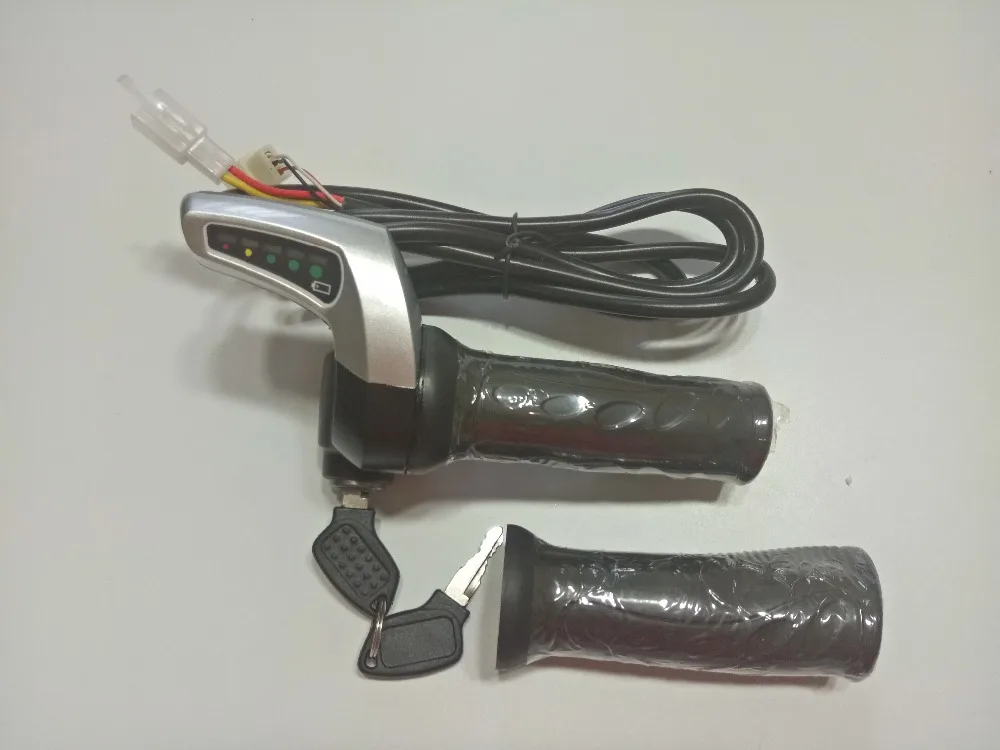 

24V Electric Bike Throttle Battery Voltage LED Indicator Power Key Locker High Quality Accelerator