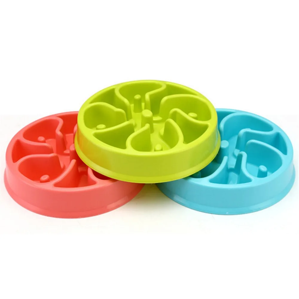 Portable font b Pet b font Dog Feeding Food Bowls Puppy Cats Slow Down Eating Feeder