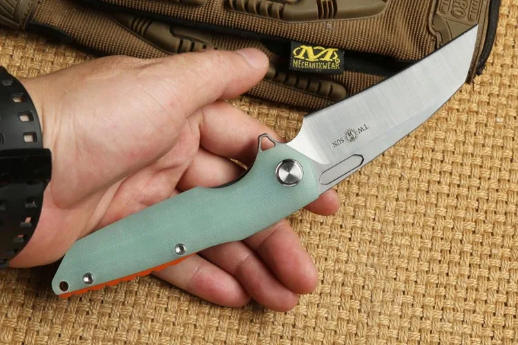 Два SUN G10 Ручка TS48 D2 лезвие Flipper ball brearing складной нож походные охотничьи карманные