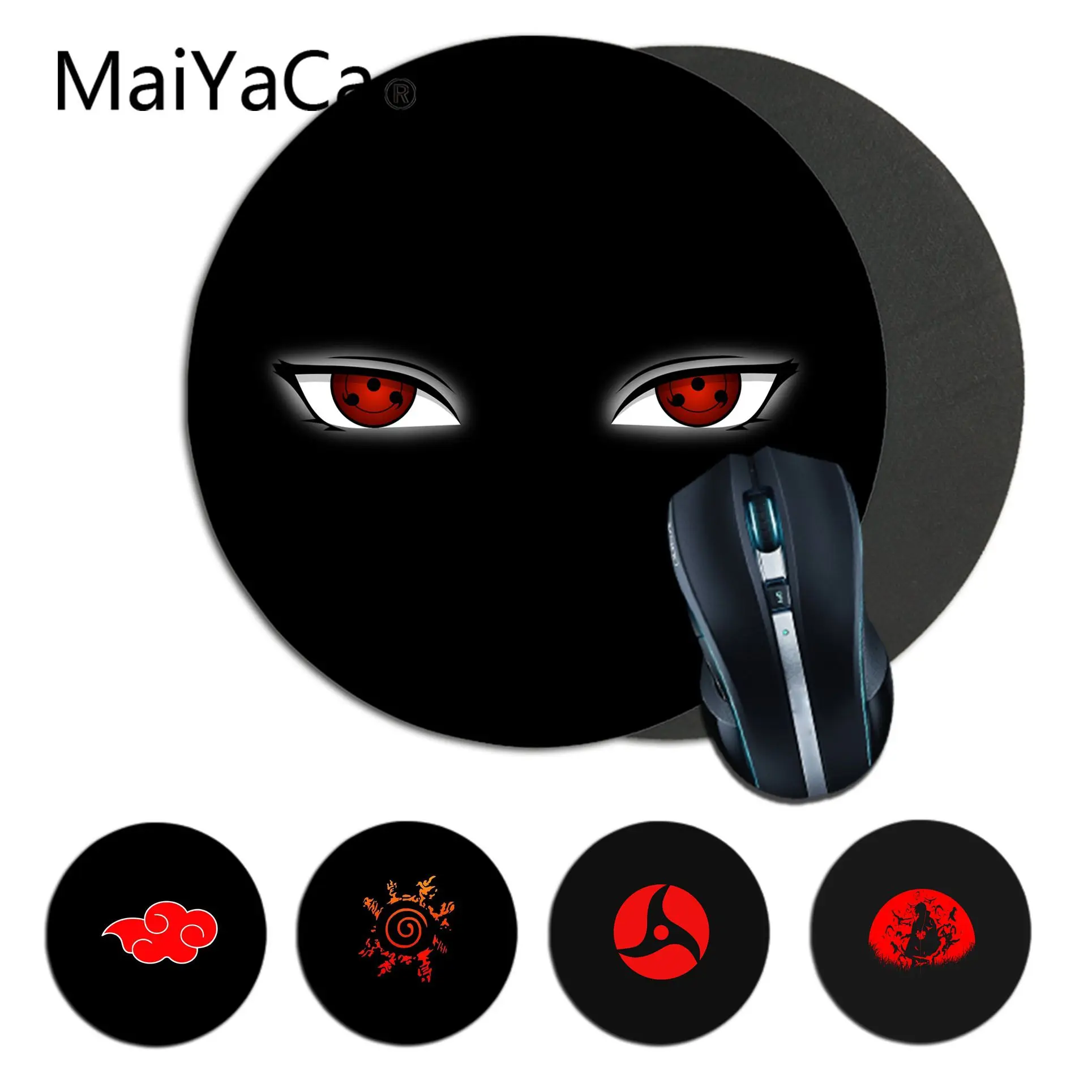 Maiyaca Naruto Itachi Uchiha DIY дизайн игровой с узором круглый коврик для мыши игровая