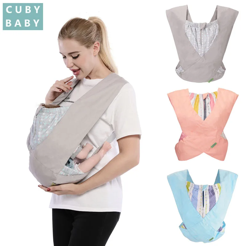 Cuby моды Baby Carrier Уютный Хлопок Детские эластичные X-тип новорожденных свет ребенка слинг кенгуру