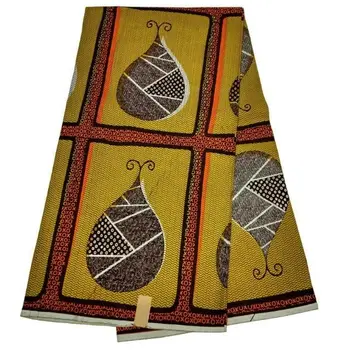 

6 Yards/lot high quality pinted vase design african wax fabric batik wax for clothes LB7-1