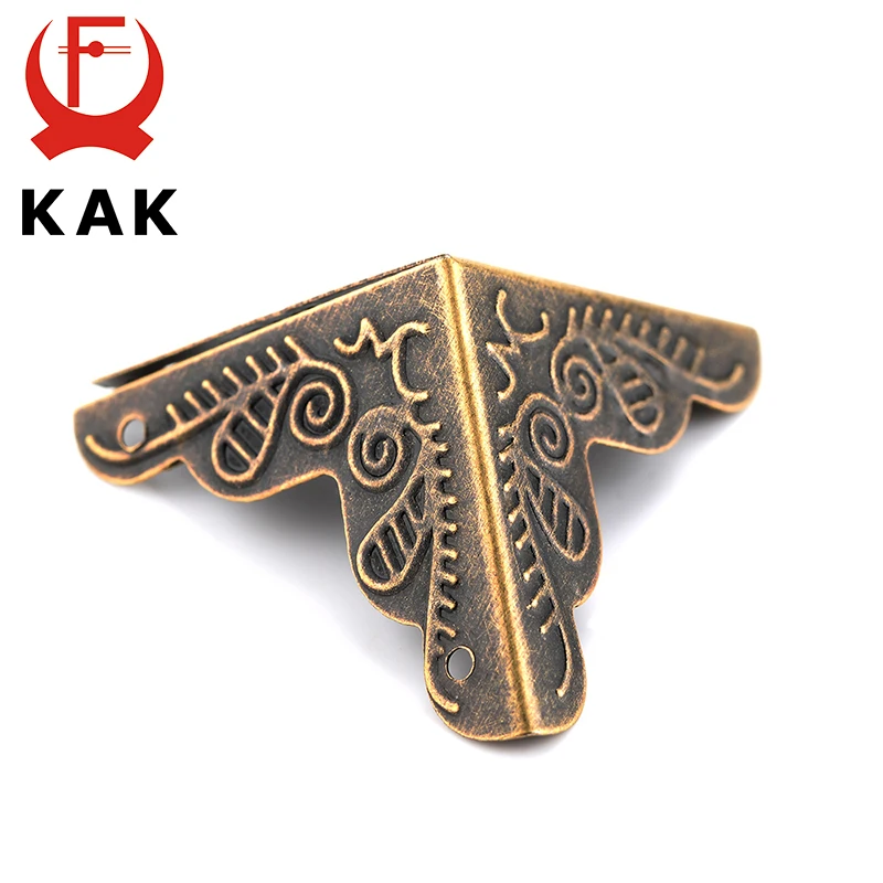 30PCS 3.6×2.4cm Luggage Case Box Corners Brackets Decorative Corner For Furniture Decorative Triangle Rattan Carved Hardware