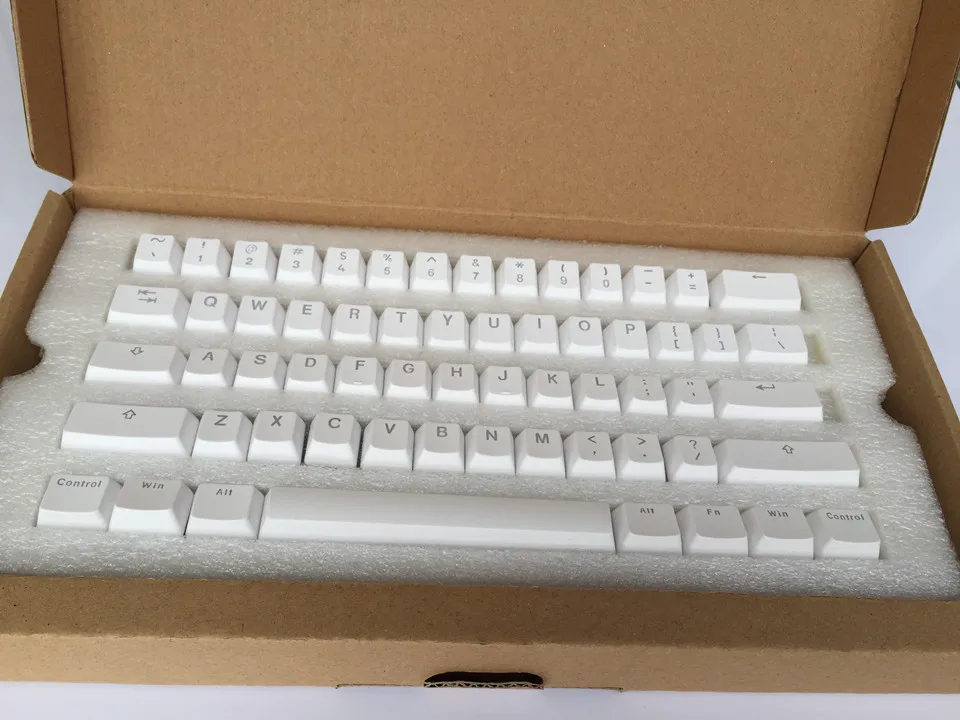 IKBC KBC G104 PBT Double shot белая прозрачная подсветка клавиатура с подсветкой клавиша s
