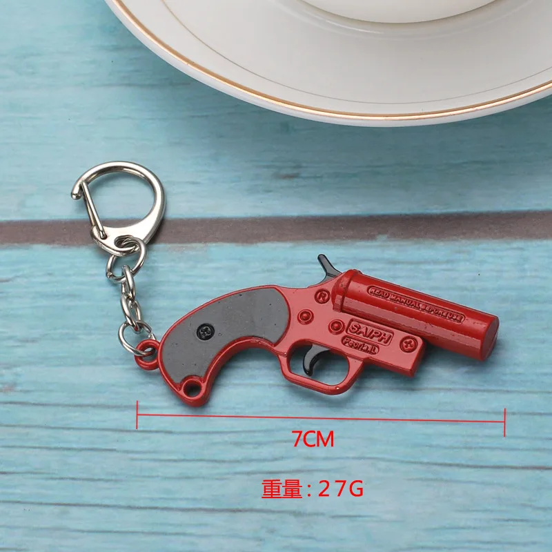 2019 New PUBG FPS Game Player Unknown Battle Grounds 3D Keychain Weapon Gun Car Revolver eat chicken game Men Women car keychain