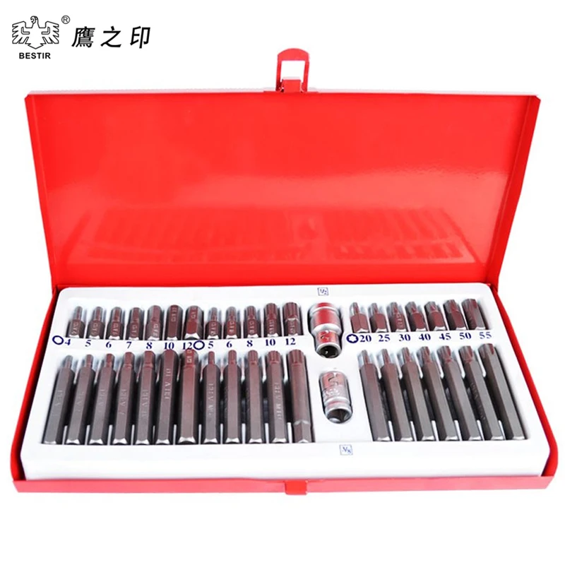 40Pcs/Set Wrench Sockets Screwdriver Bits Set Power Tools Accessories