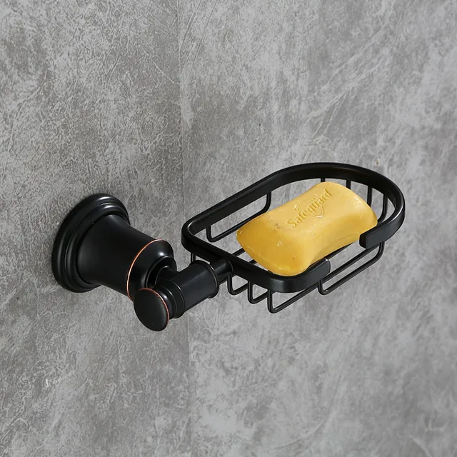 AOBITE Bath Hardware Sets Black Metal Bathroom Accessories Set Single