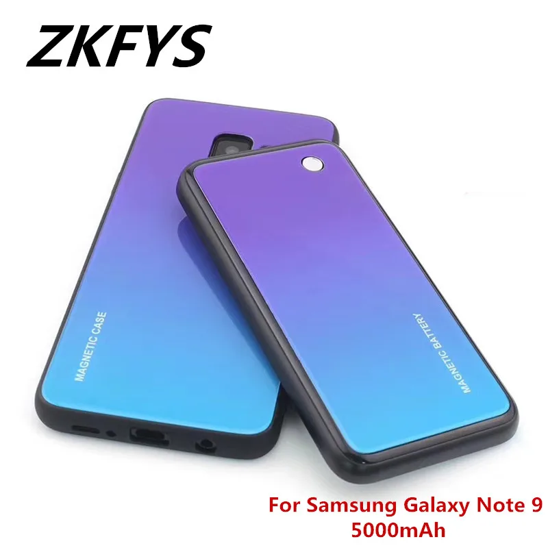  ZKFYS 5000mAh Wireless Magnetic Fast Charger For Samsung Galaxy Note 9 Portable Power Bank Case For