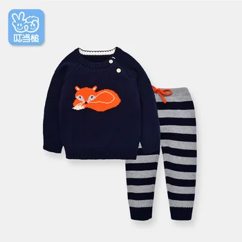 

Dinstry spring and autumn children's clothing baby underwear set children's spring clothes infant clothing cartoon long sleeve