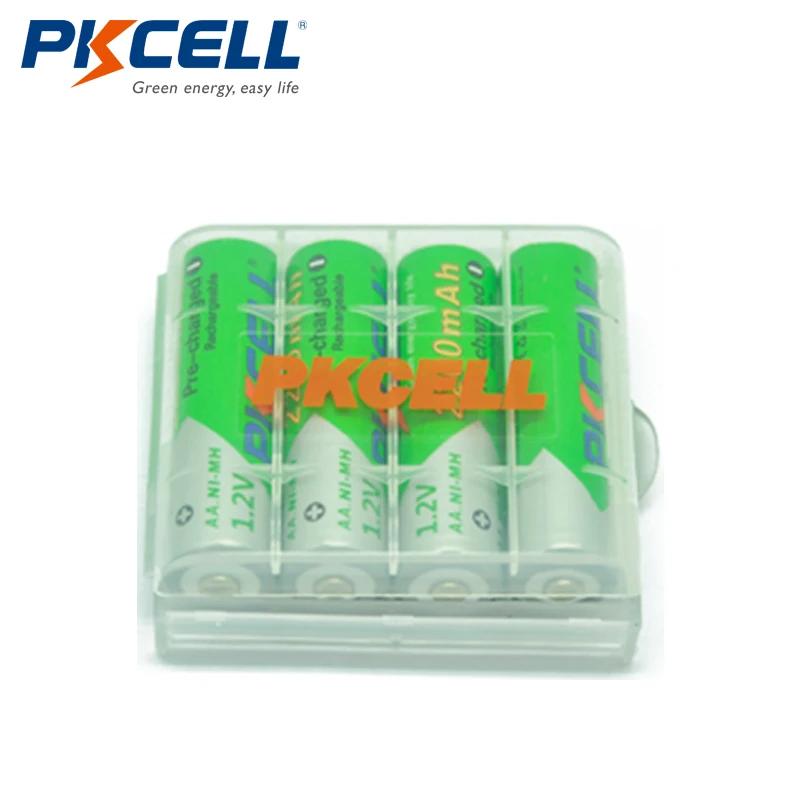 16 шт.* PKCELL AA 1,2 V 2200mAh Ni-MH аккумуляторные батареи 1,2 Вольт 2A низкий саморазряд батареи+ 4 аккумуляторные батареи