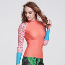 SBART женские летние купальники с длинным рукавом сыпь гидрокуртки Защита от солнца купальник для серфинга для женщин s купальные Топы