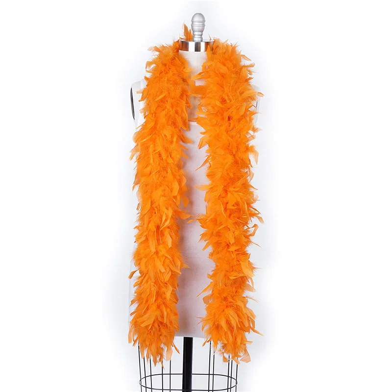 

2 Meters Super Thicken Chandelle Turkey Feathers Boa Trim 80g Skirt Scarf/Costume/Shaw Party Marabou Feathers for Crafts Plumas