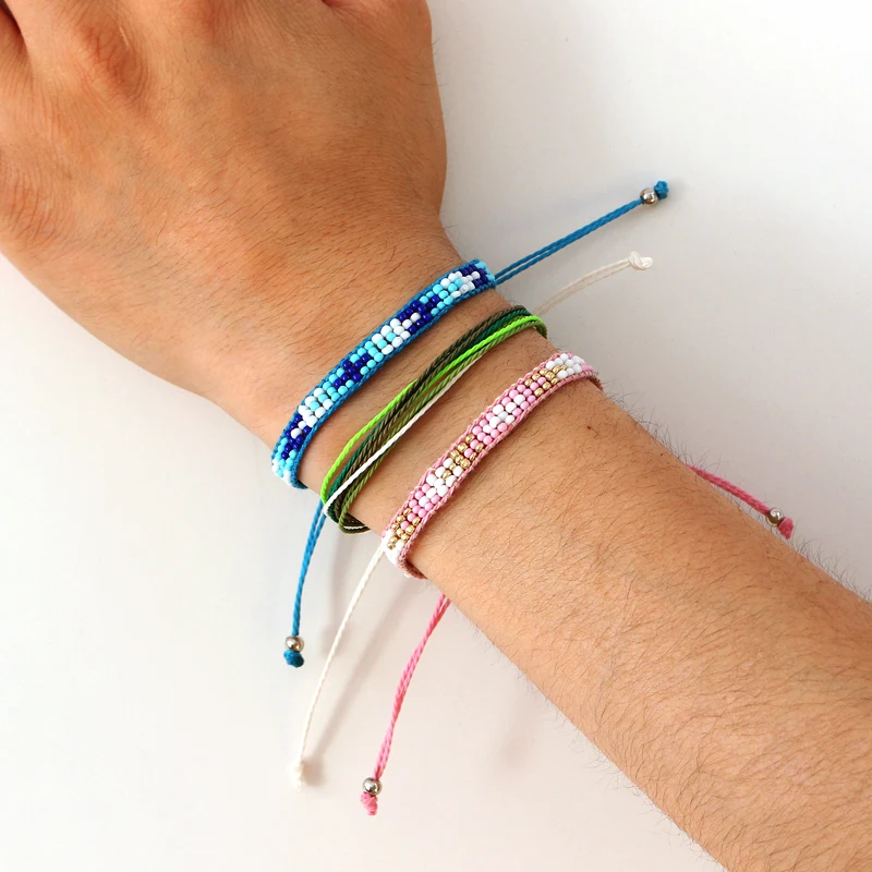 Hesiod Bohemia Friendship Bracelets DIY Adjustable Handmade Wax String