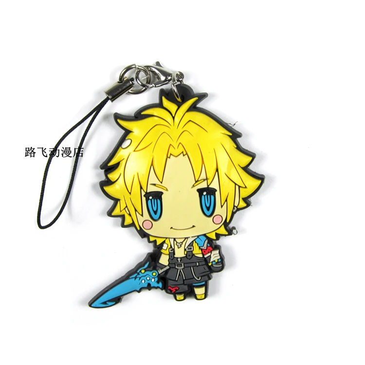 Резиновый брелок для мобильного телефона кулон Final Fanta VII фигурка Sephiroth Tidus Mateus