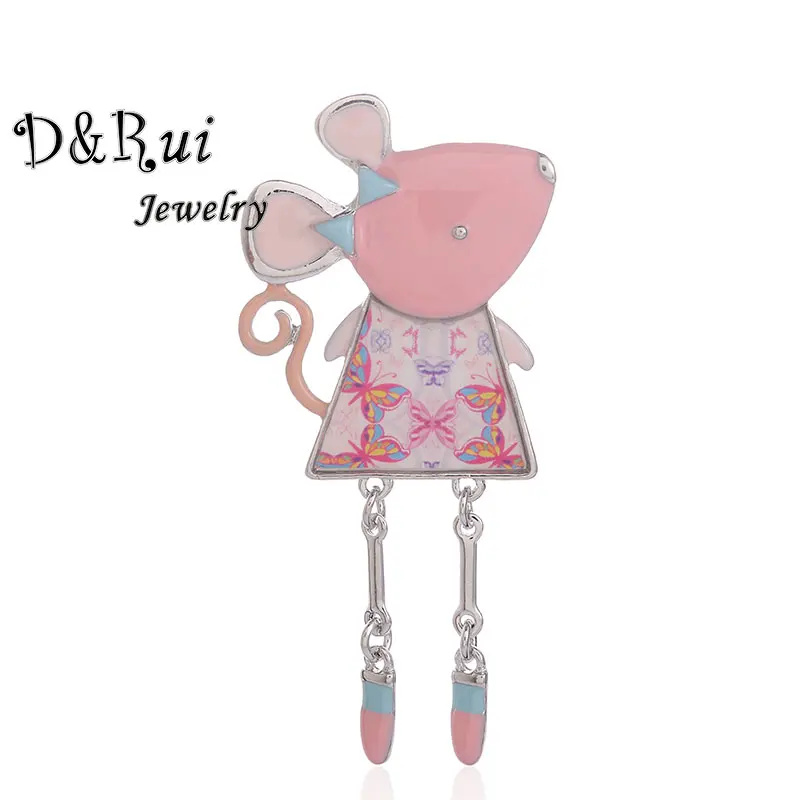 

Alloy Enamel Brooches for Women Accessories Cartoon Cute Animals Small Mouse Brooch Classic Fashion Scarf Brooches Pins Jewelry