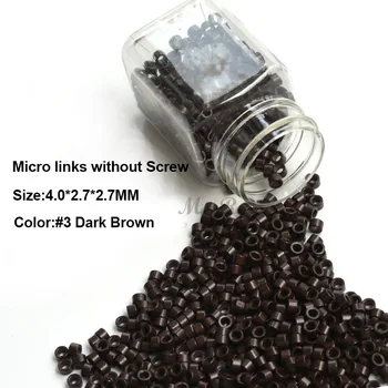 

Aluminum Micro Links 4.0*2.7*2.7MM 1000Pcs/Bottle Dark Brown #3 Micro Rings Micro Beads For Hair Extension Aliexpress Hot Sale