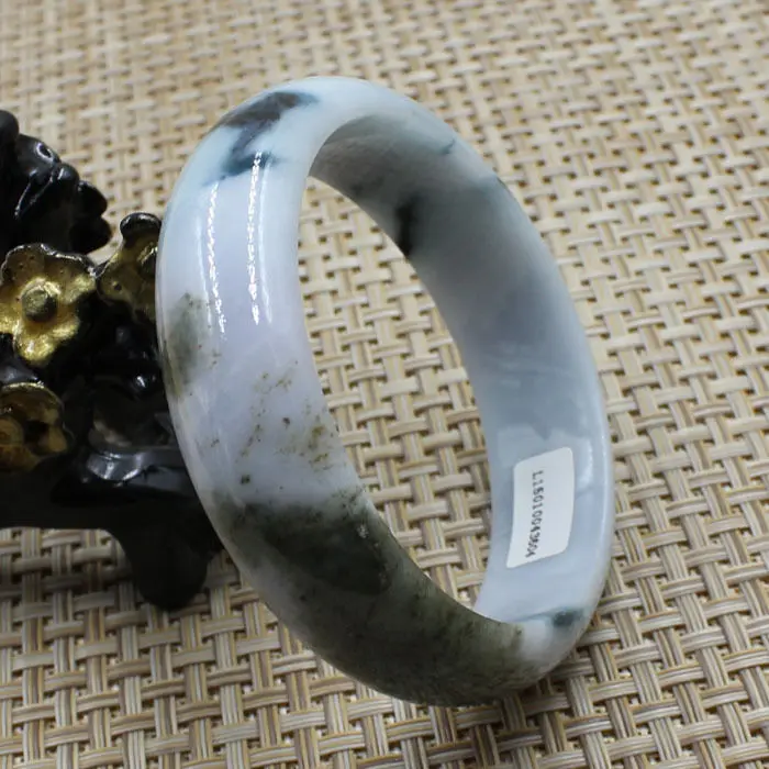 

59mm Certified Grade "A" Natural Green stoneite stone Gems Bracelet Bangle 3604