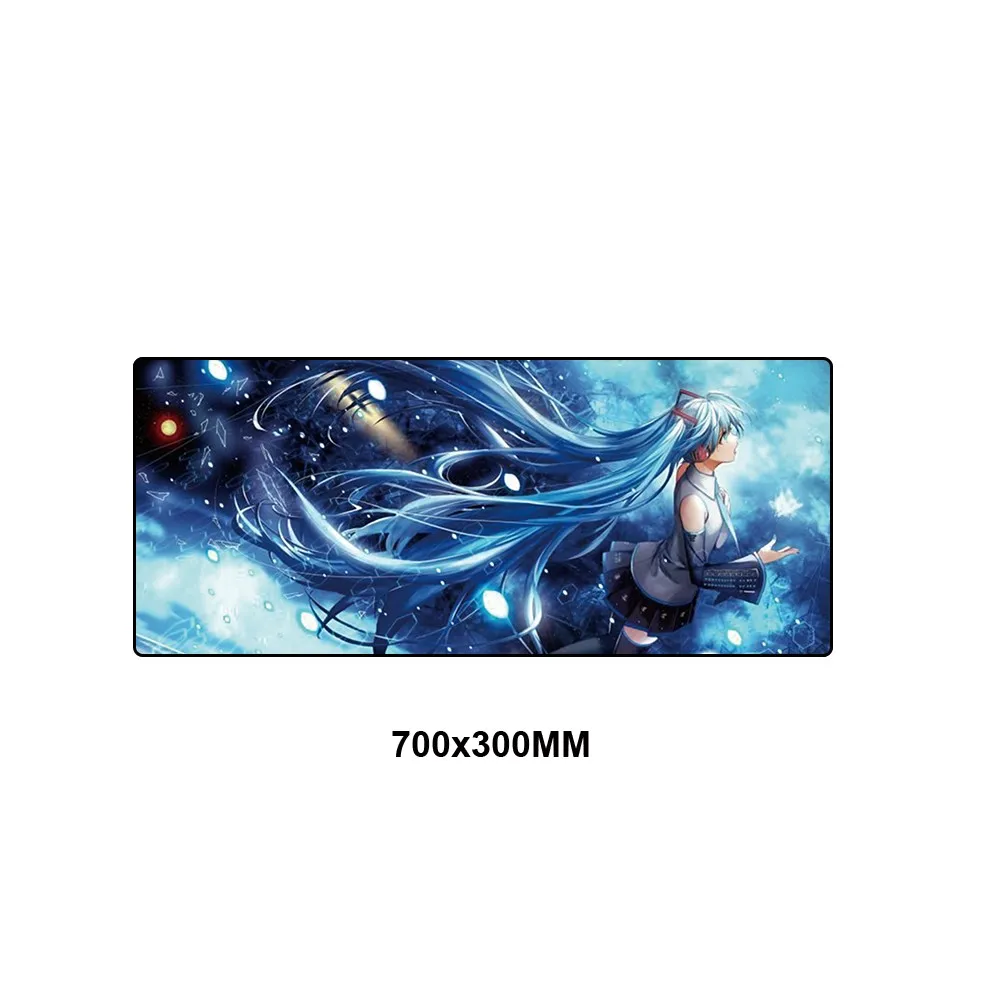 70x30cm XL Lockedge Large Gaming Mouse Pad Computer Gamer Anime Rubber Pad Keyboard Mouse Mats Desk Mousepad for PC Hatsune Miku - Цвет: CYWL-016