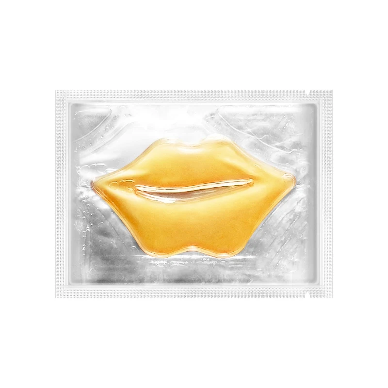10 шт. увлажняющая маска для губ увлажняющий, отшелушивающий, Уход за губами коллагеновые подушечки против морщин пластыри CS76 - Цвет: 10pcs Gold