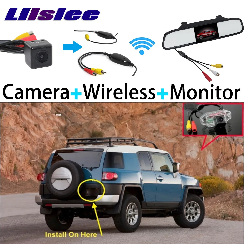 

Liislee 3 in1 Special Rear View Camera + Wireless Receiver + Mirror Monitor Easy Back Up Parking System For TOYOTA FJ Cruiser