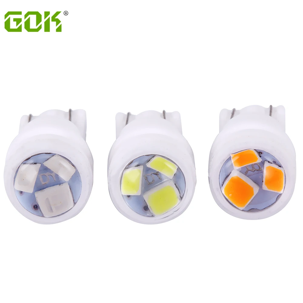 

10pcs Auto led t10 bulb 3 smd 2835 T10 Ceramic LED Car Turn Signal Lamp License Plate Light Reading Light Car Light Assembly