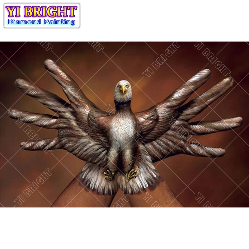 

5D Diy diamond painting cross stitch "Hand Painting Eagle" Full Round Diamond embroidery Needlework Rhinestone Mosaic Crafts