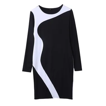 

Plus Size Women Stitching Sexy Bodycon Party Cocktail Ladies Pencil Dress