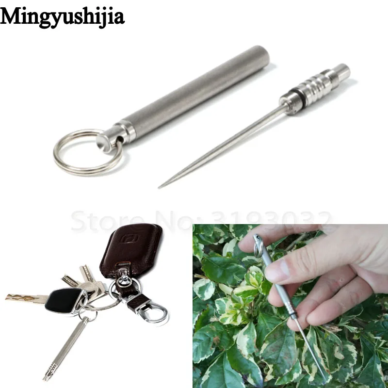 

Titanium Toothpick Fruit Fork Self Defense Weapon Tool Keychain EDC Gadget for man woman Outdoor Camp hunt Tableware Picnic Gear