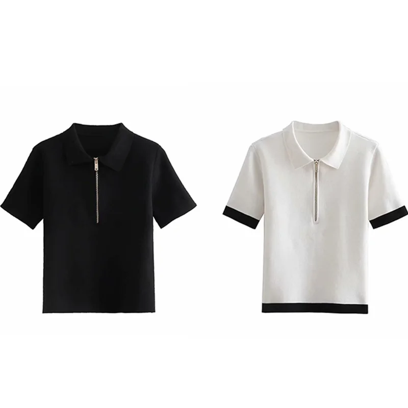 

2019 Spring Summer Knitted Women T Shirt Fashion Solid Elegant Lurex Glitter Short Sleeves Top Basic Female Black White Tshirt