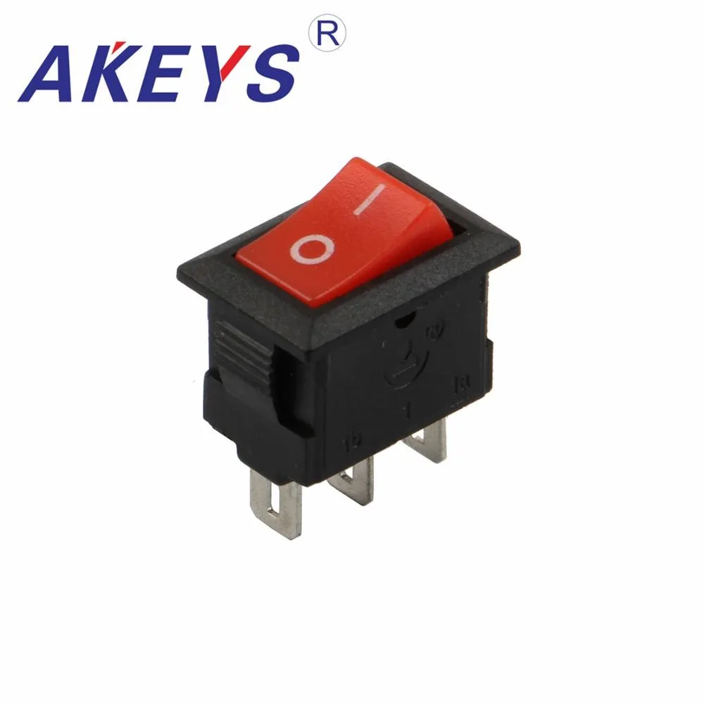 

20PCS KCD1-101-3P 3PINS Power switch rocker switch with red cap for Disinfection Cabinet