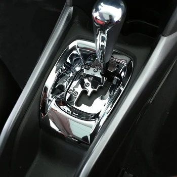 

ABS Chrome For 2014-2017 Peugeot 2008 Accessories Car gear shift knob Console engine start Control button frame panel Cover Trim