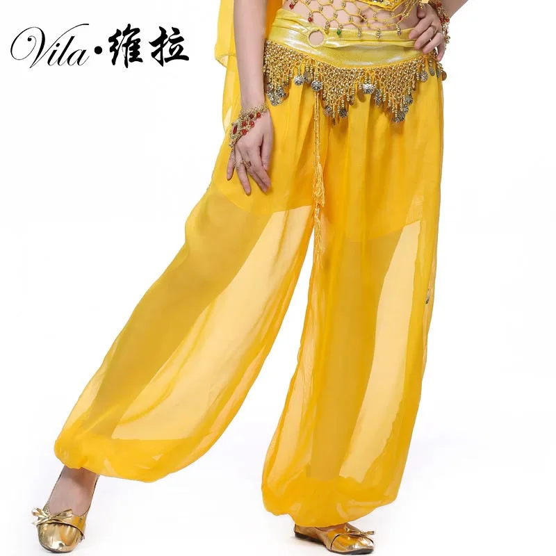 

Newest Women's Genie Harem Pants Belly Dancing Tribal Costume Shinny Bloomers Trousers belly dance pants