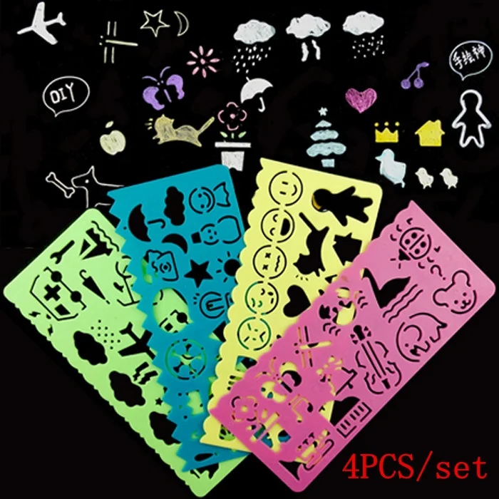 

4 Pc/Set Spirograph Geometric Ruler Learning Animal Drafting Tools Stationery For Students Kids Drawing Toys Gifts