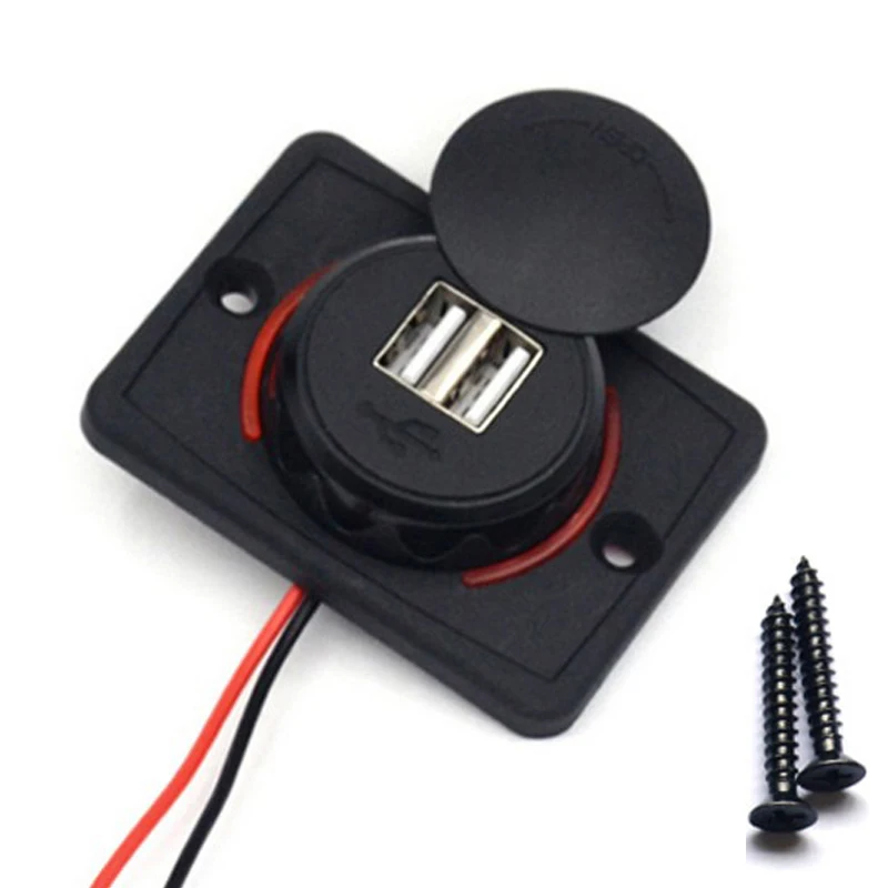 Автомобильное зарядное устройство с двумя USB портами для автомобиля автобуса