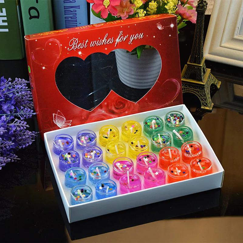 Round jelly candles creative gifts, practical activities small