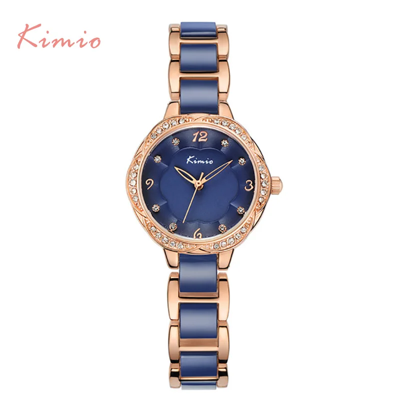 

New Kimio fashion luxury Diamond Women's watch quartz watch bracelet watch waterproof stainless steel women watches + gift box